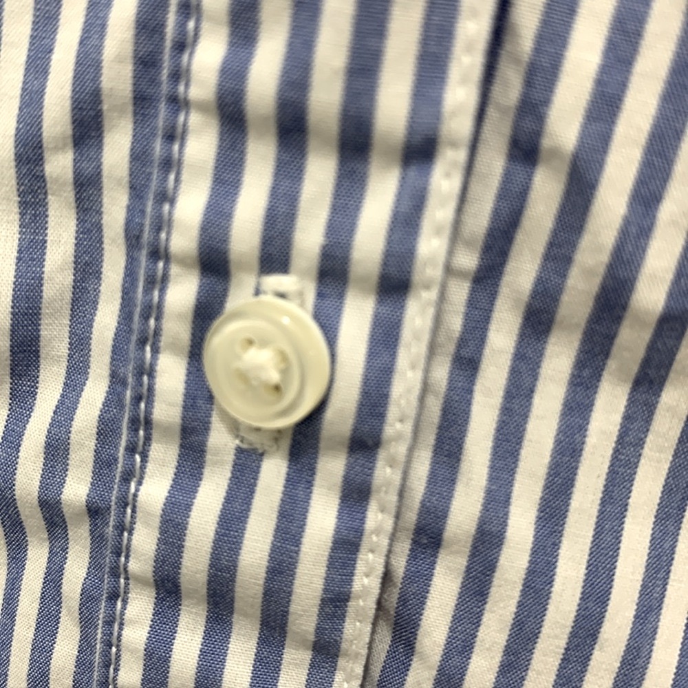 J.CREW 100% COTTON STRIPED EMBROIDERED DETAIL BUTTON DOWN SHIRT DRESS - Picture 8 of 11